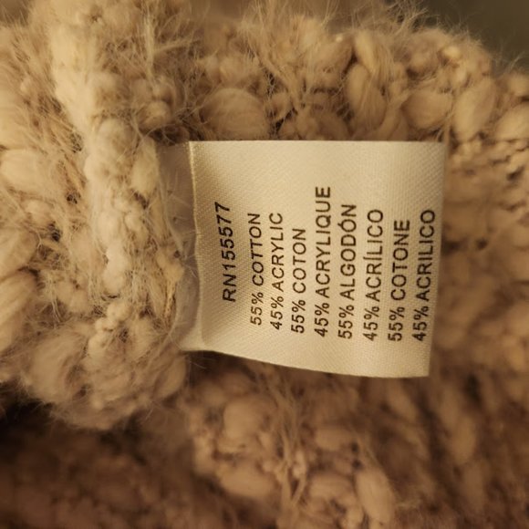 NWT, Miracle brand, Women's size large, Cream over sized sweater - Picture 8 of 8